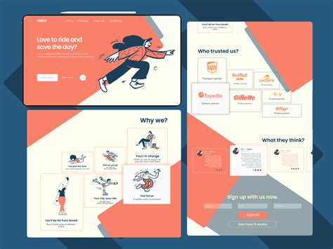 dribbble landing page